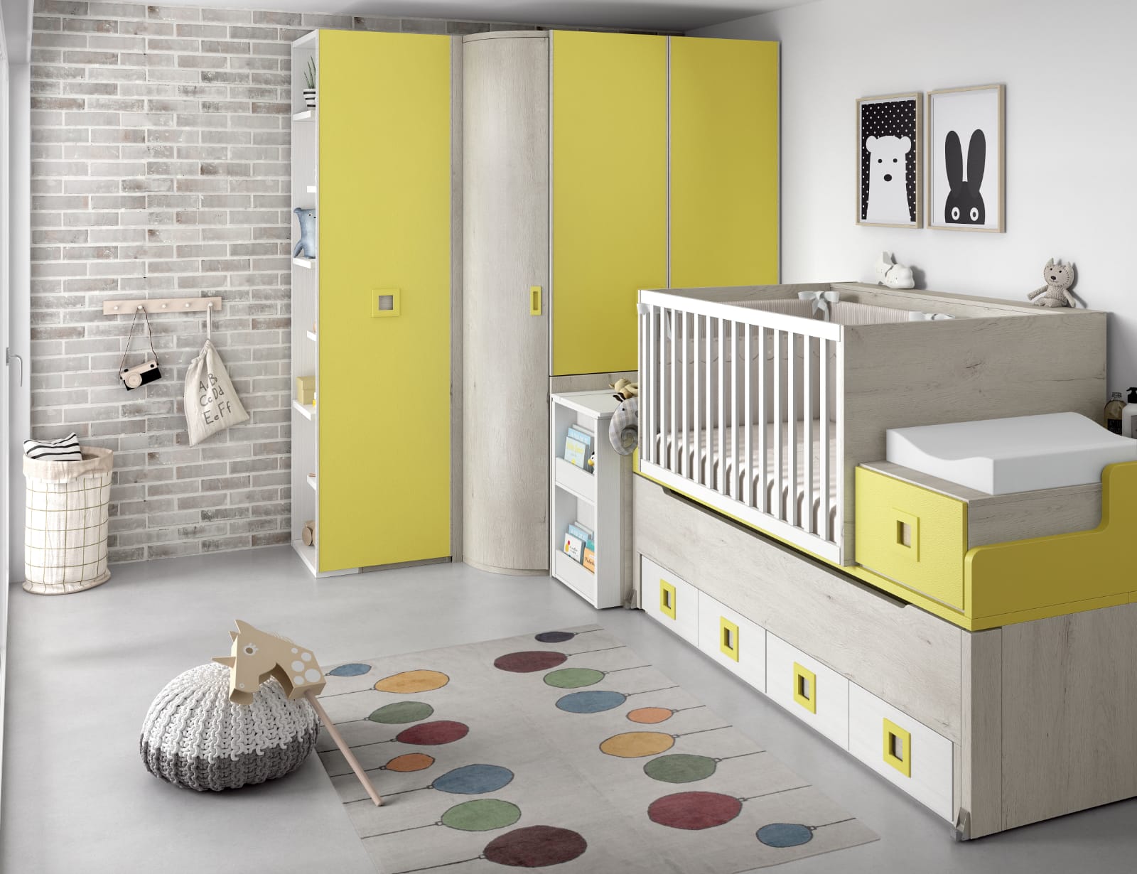 Dormitorio infantil Montes Desing: Colección Style Plus en tonos amarillos