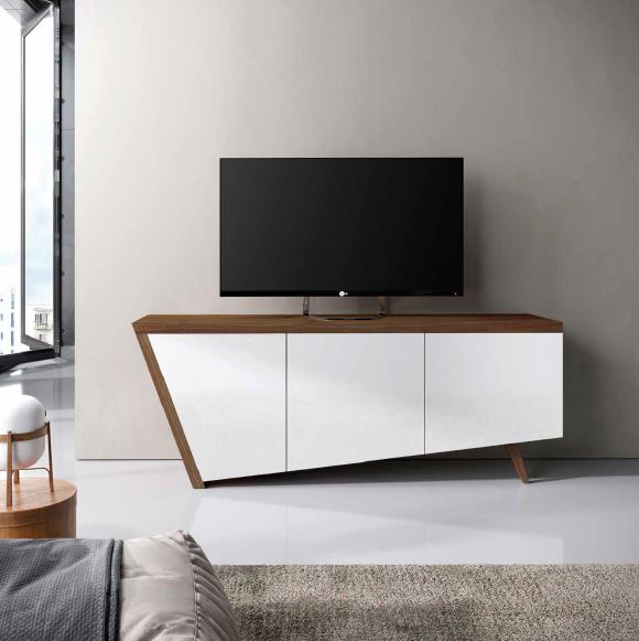 Auxival aparador blanco y madera