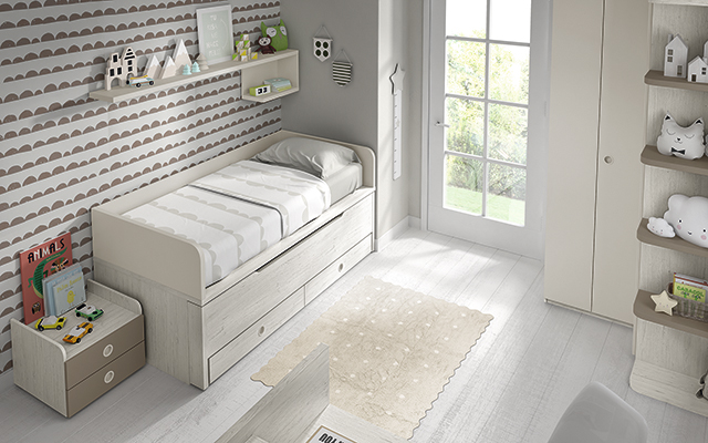 Dormitorio infantil Ros Mini: Bicama Plus urban tierra marrón