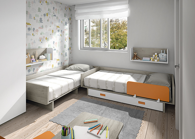 Dormitorio infantil Ros Mini: Gemelar Camas