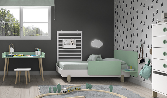Dormitorio infantil Ros Mini: Off Beat Cama Blanco Mar