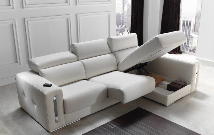 comprar sofá en valladolid de piel blanco muebles lucama