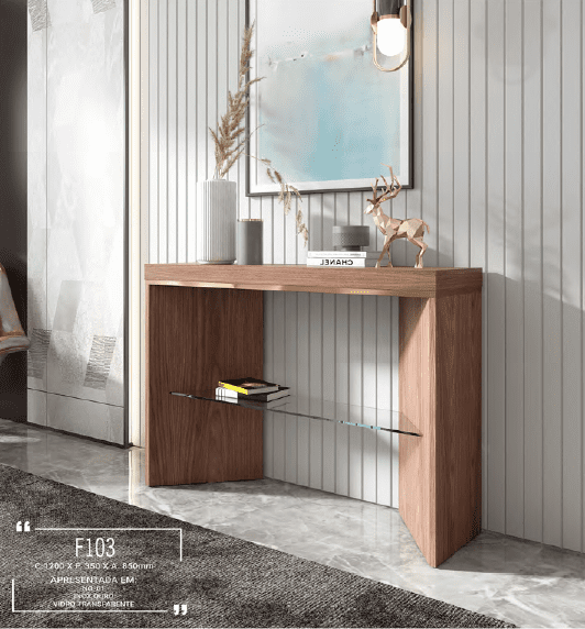 Mueble recibidor tendencia en madera