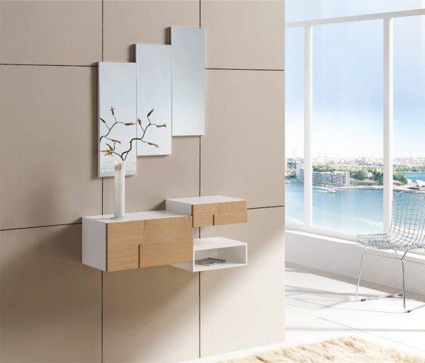 Mueble recibidor tendencia minimalista